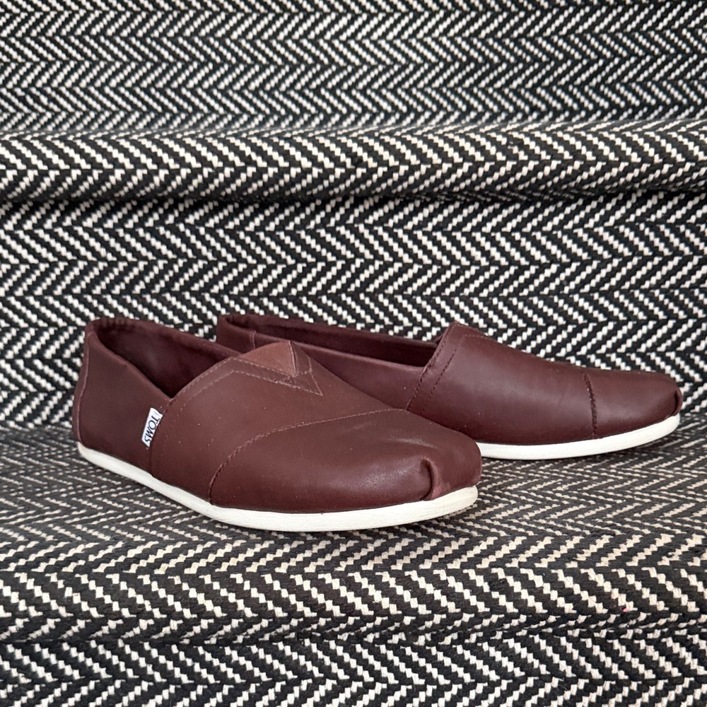 Toms Rich Brown Leather Loafers